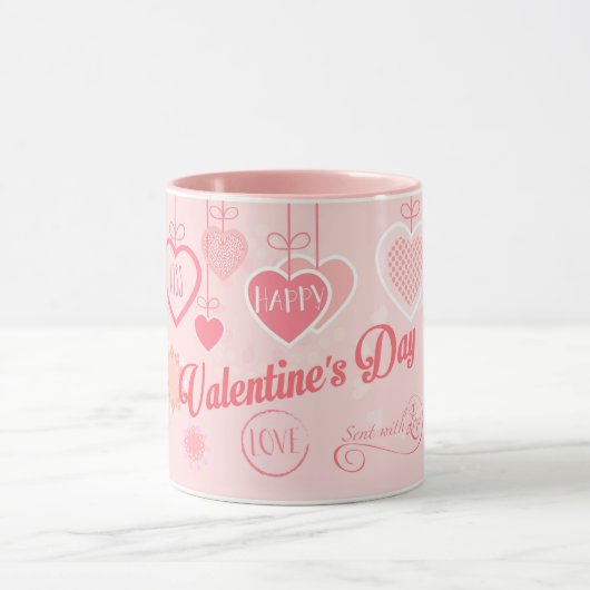 Mooie Valentijnsdag Modern design Boho Mok (Midden)