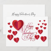 Mooie Valentijnsdag Modern design trendy Feestdagenkaart (Voorkant / Achterkant)