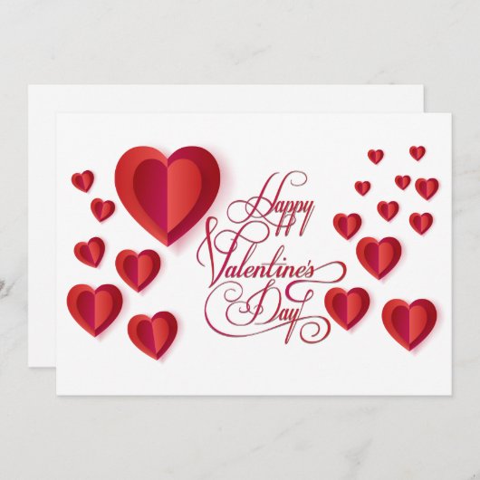 Mooie Valentijnsdag Modern design trendy Feestdagenkaart (Voorkant / Achterkant)