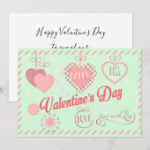 Mooie Valentijnsdag Moderne design Boho Feestdagenkaart (Voorkant / Achterkant)