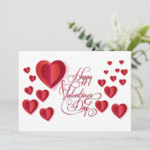 Mooie Valentijnsdag Moderne design trendy Feestdagenkaart (Staand voorkant)