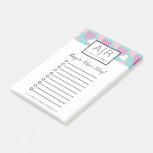 Mooie Valentijnsdag Patronen Pastel Hartjes Post-it® Notes (Schuin)