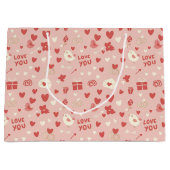 Mooie Valentijnsdag Roze Cadeautas (Voorkant)
