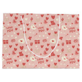 Mooie Valentijnsdag Roze Cadeautas (Achterkant)