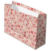 Mooie Valentijnsdag Roze Cadeautas (Voorkant Gekanteld)