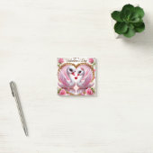 Mooie Valentijnsdag Roze Zwaan Post-It Notities Post-it® Notes (Kantoor)