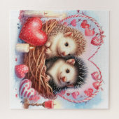 Mooie Valentijnsdag stekelvarkens Legpuzzel (Horizontaal)