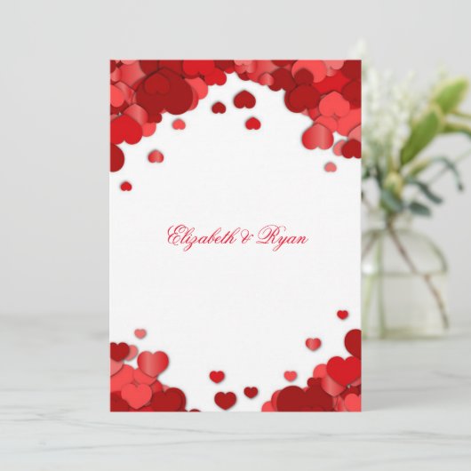 Mooie Valentijnsdag, Trouw Uitnodiging (Staand voorkant)