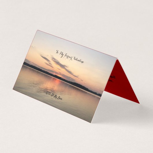 Mooie Valentijnse Kaart zonsondergang over het ont (Voorkant)