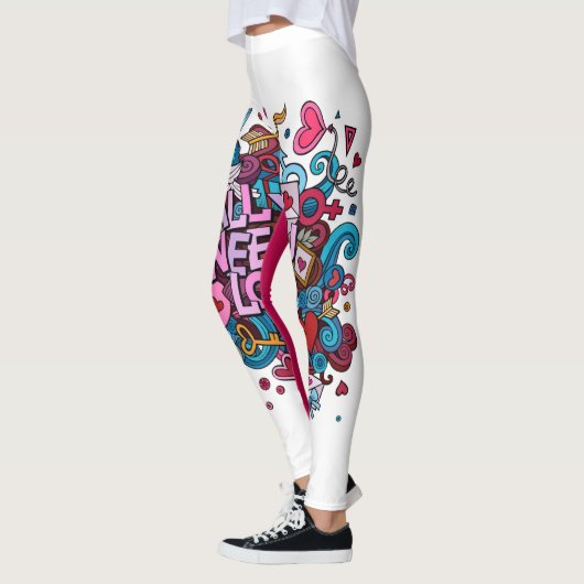 Mooie Valentijnse Leggings van het hart. (Links)
