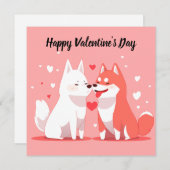 Mooie Valentijnskaart met honden Feestdagenkaart (Voorkant / Achterkant)