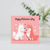 Mooie Valentijnskaart met honden Feestdagenkaart (Staand voorkant)