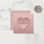 Mooie Valentijnskaart Notitiekaartje (Voorkant / Achterkant in situ)