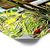 Mooie valgolven en meer reflectie poster (Hoek)