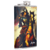 Mooie Valkyrie te paard Heupfles (Rechts)