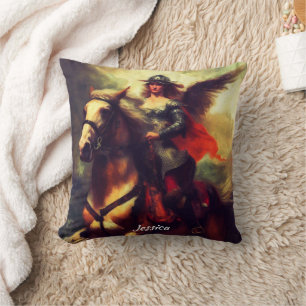Mooie Valkyrie te paard Kussen