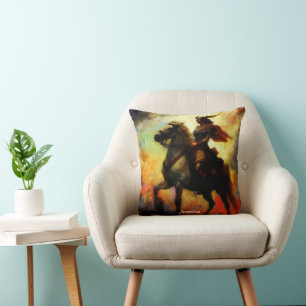 Mooie Valkyrie te paard Kussen