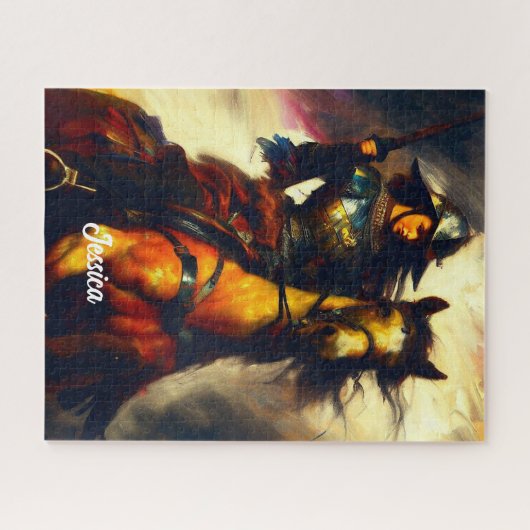 Mooie Valkyrie te paard Legpuzzel (Horizontaal)