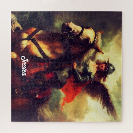 Mooie Valkyrie te paard Legpuzzel (Horizontaal)