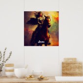 Mooie Valkyrie te paard Poster (Keuken)