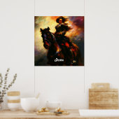 Mooie Valkyrie te paard Poster (Keuken)