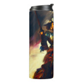 Mooie Valkyrie te paard Thermosbeker (Gedraaid links)