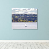 Mooie vallei canvas afdruk (Insitu (Houten vloer))