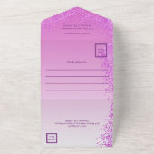 Mooie Vallende Roze Glitter 30e Verjaardag All In One Uitnodiging (Buitenkant)