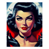Mooie Vampier Pin-up Perfect Poster (Voorkant)