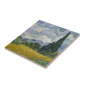 Mooie Van Gogh Wheat Fields met Cypresses Tegeltje (Zijkant)