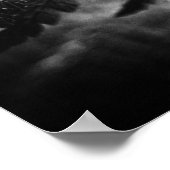 Mooie varen zwart en wit poster (Hoek)