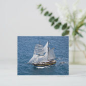 Mooie varende boot briefkaart (Staand voorkant)