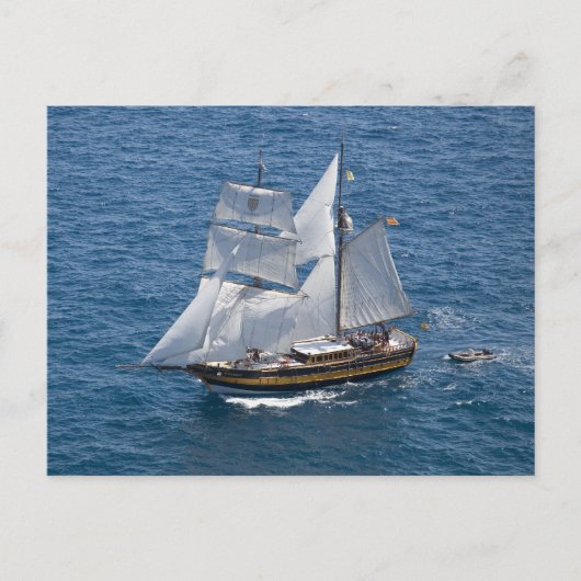 Mooie varende boot briefkaart (Voorkant)