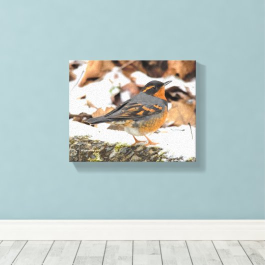 Mooie variëteit op de sneeuwgrond canvas afdruk (Insitu (Houten vloer))