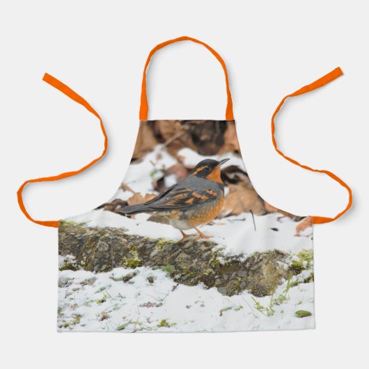 Mooie variëteit op de sneeuwgrond schort (Voorkant)