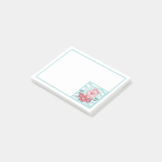 Mooie varken post-it® notes (Schuin)