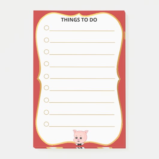 Mooie Varkendingen Om Te Doen Gelinieerd Post-it® Notes (Voorkant)