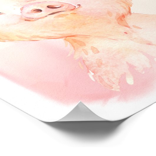 Mooie varkensprint poster (Hoek)