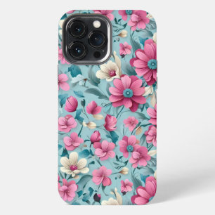 Mooie Vector Bloemen Naadloos Patroon iPhone 13 Pro Max Hoesje