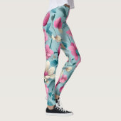 Mooie Vector Bloemen Naadloos Patroon Leggings (Rechts)