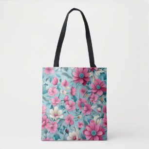 Mooie Vector Bloemen Naadloos Patroon Tote Bag