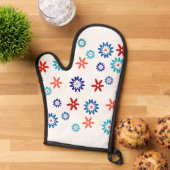 Mooie veelkleurige bloemen ovenwant (Top down)