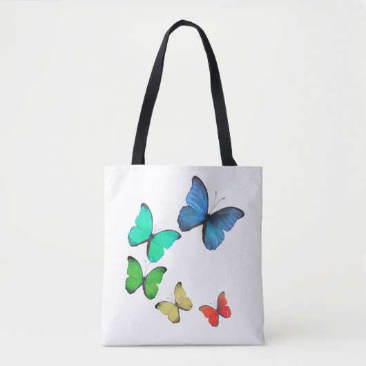 Mooie, veelkleurige Butterflies Tote Bag (Voorkant)