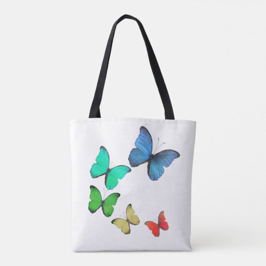 Mooie, veelkleurige Butterflies Tote Bag (Achterkant)