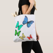 Mooie, veelkleurige Butterflies Tote Bag (Dichtbij)