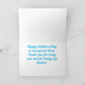 Mooie veelkleurige Moederdag Kaart (Binnen)