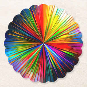Mooie veelkleurige Starburst papier Onderzetter