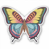 Mooie veelkleurige vlinder sticker (Voorkant)
