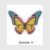 Mooie veelkleurige vlinder sticker (Vel)