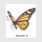 Mooie veelkleurige vlinder sticker (Vel)